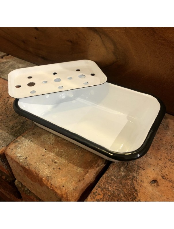 PORTE SAVON EMAIL BLANC