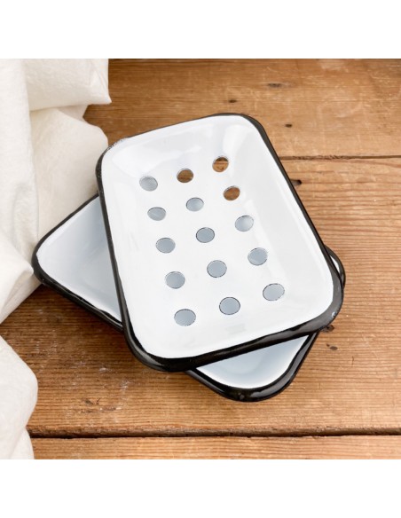 PORTE SAVON EMAIL BLANC