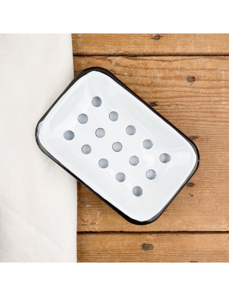 PORTE SAVON EMAIL BLANC