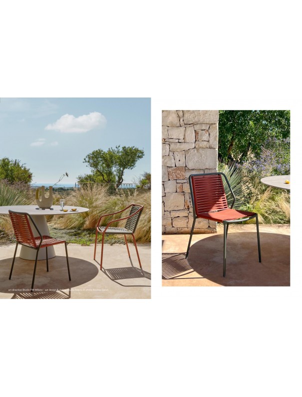 CHAISE PHILIA EPOXY TERRACOTA/BEIGE