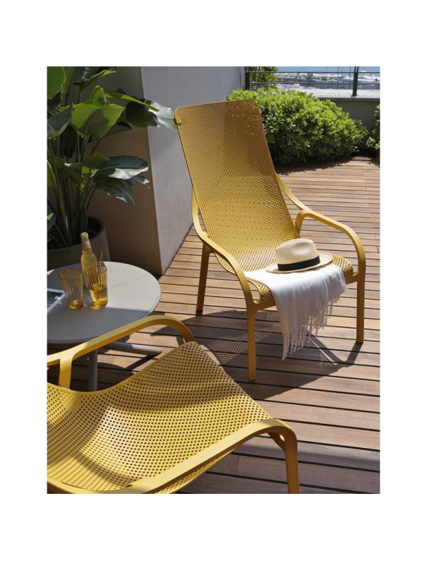 FAUTEUIL NET LOUNGE JAUNE