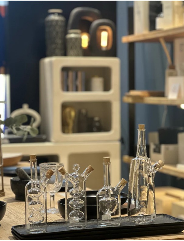 HUILIER EN VERRE TRANSPARENT