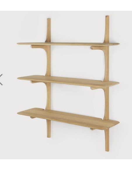 ETAGERE MURALE PI - 3 plateaux CHENE
