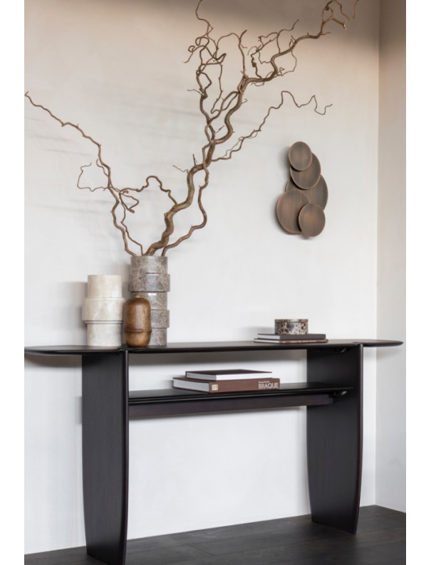 CONSOLE PI ACAJOU BRUN FONCE L160