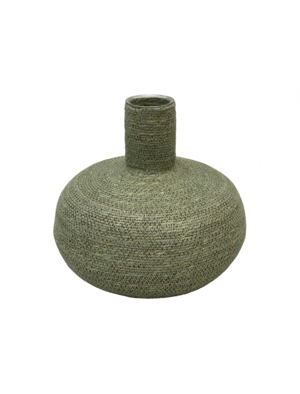 VASE ABACA OLIVE