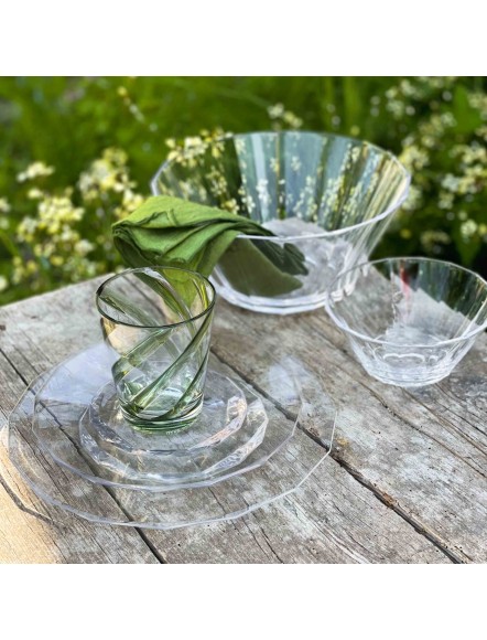VERRE SPIRALE VERT