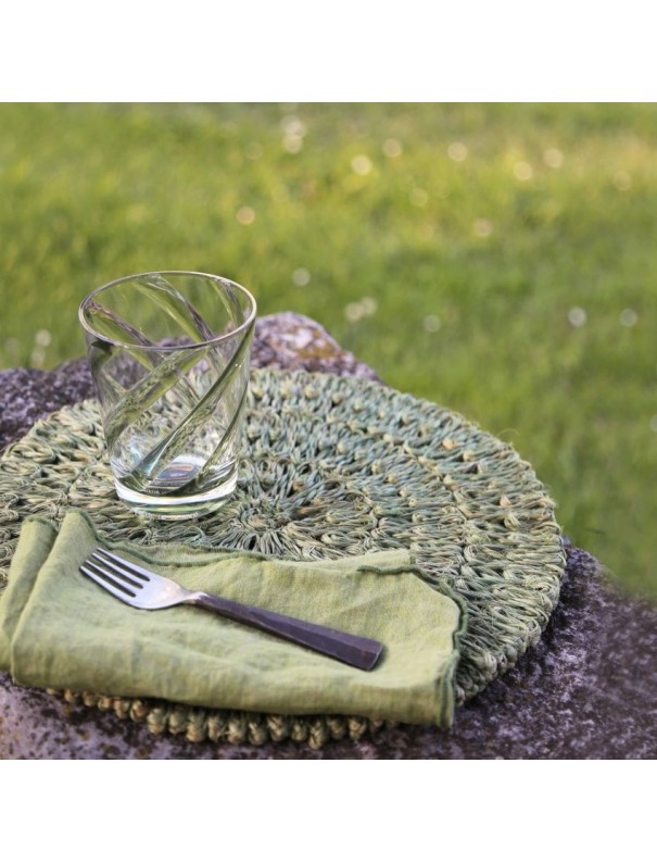 VERRE EN METHACRYLATE SPIRALE VERT