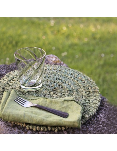 VERRE EN METHACRYLATE SPIRALE VERT