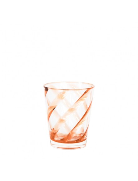 VERRE SPIRALE ORANGE