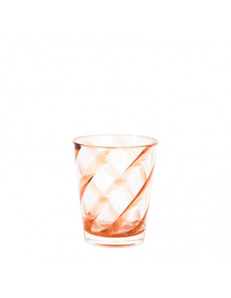 VERRE SPIRALE ORANGE