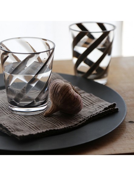 VERRE SPIRALE NOIR