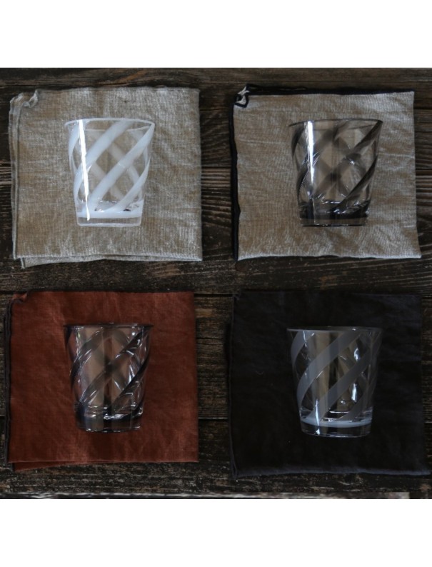 VERRE EN METHACRYLATE SPIRALE BLANC