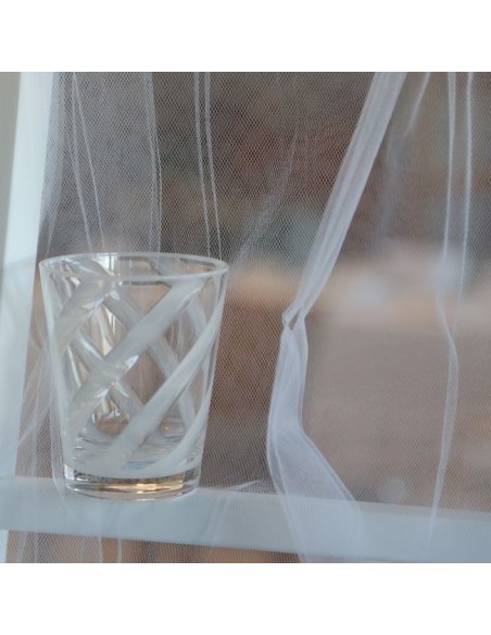 VERRE EN METHACRYLATE SPIRALE BLANC