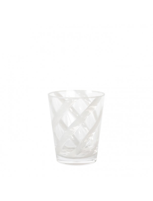 VERRE EN METHACRYLATE SPIRALE BLANC
