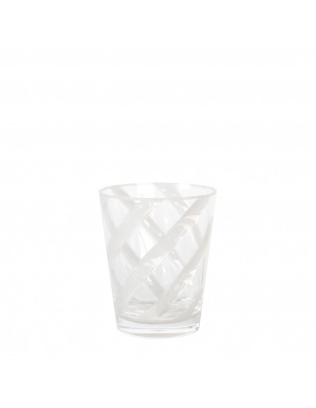 VERRE SPIRALE BLANC