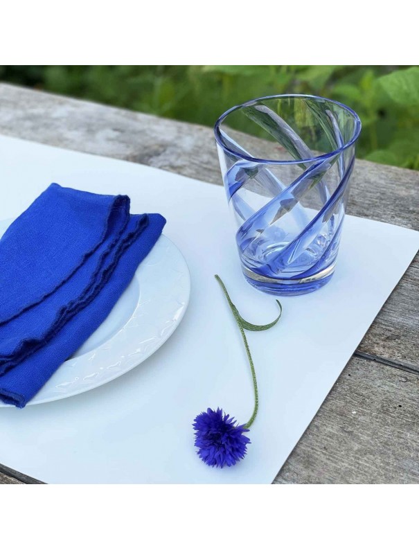 VERRE SPIRALE BLEU
