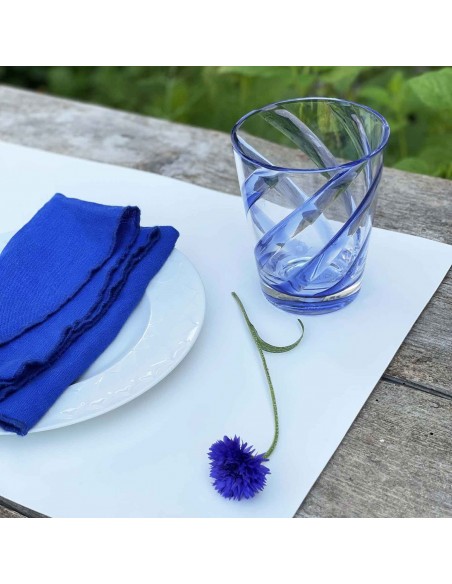 VERRE SPIRALE BLEU
