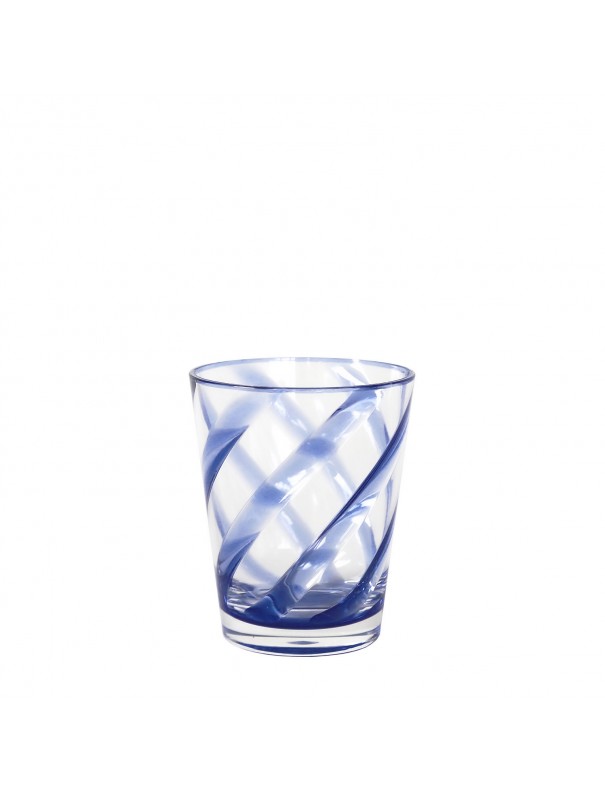 VERRE SPIRALE BLEU