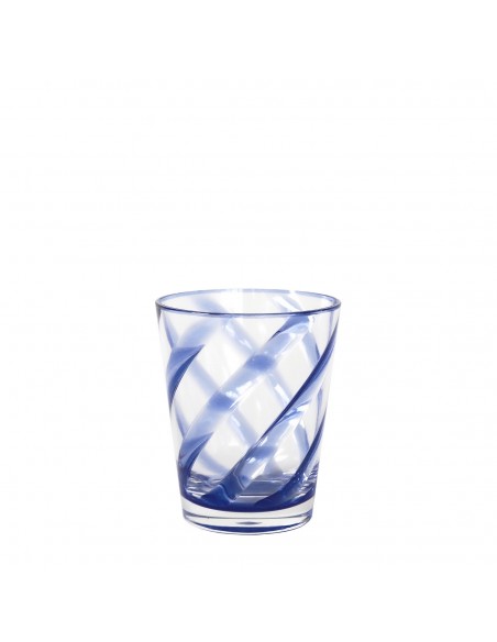 VERRE SPIRALE BLEU