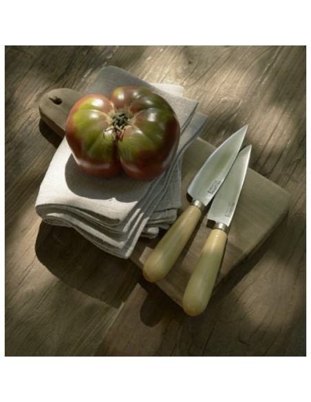 Couteau manche buis, lame inox 12cm